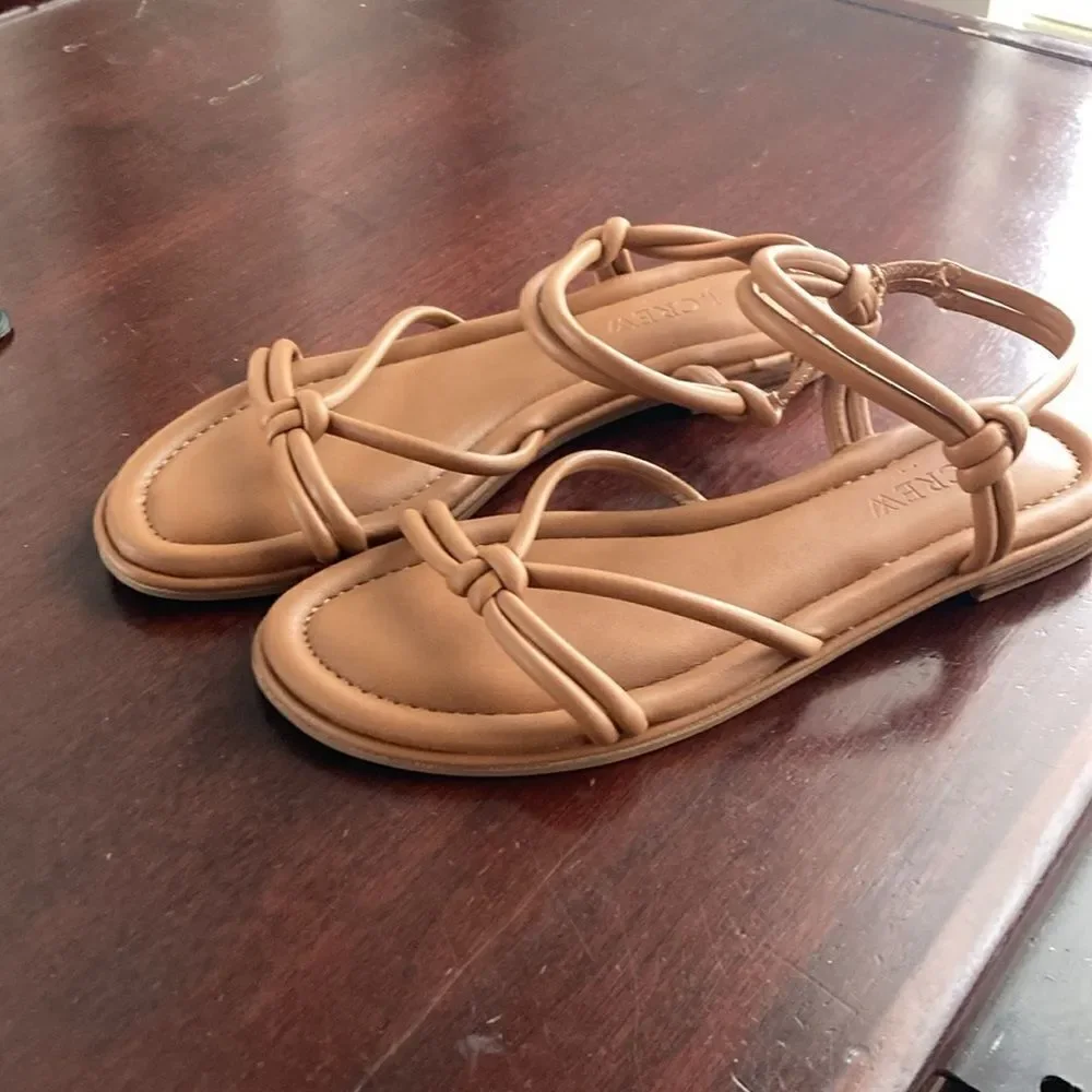 J.Crew Factory knotted rope slip-on sandals